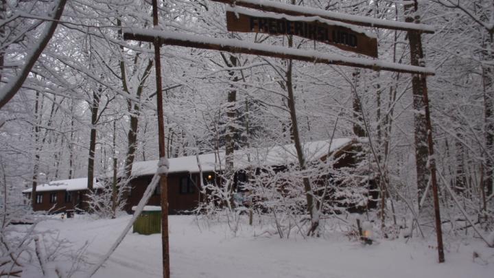 hytter i sne